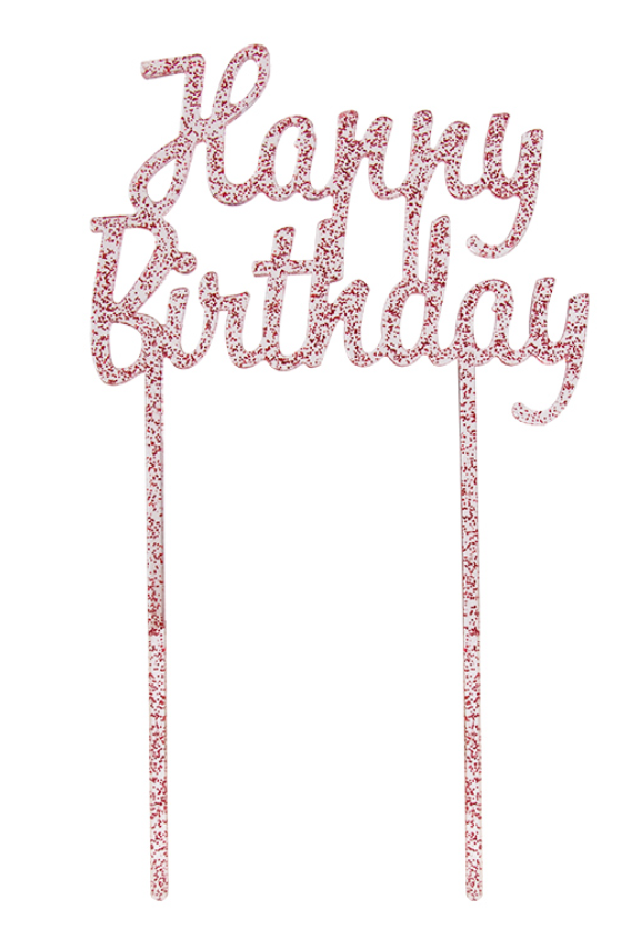 TOPPER PARA PASTEL HAPPY BIRTHDAY ROSA