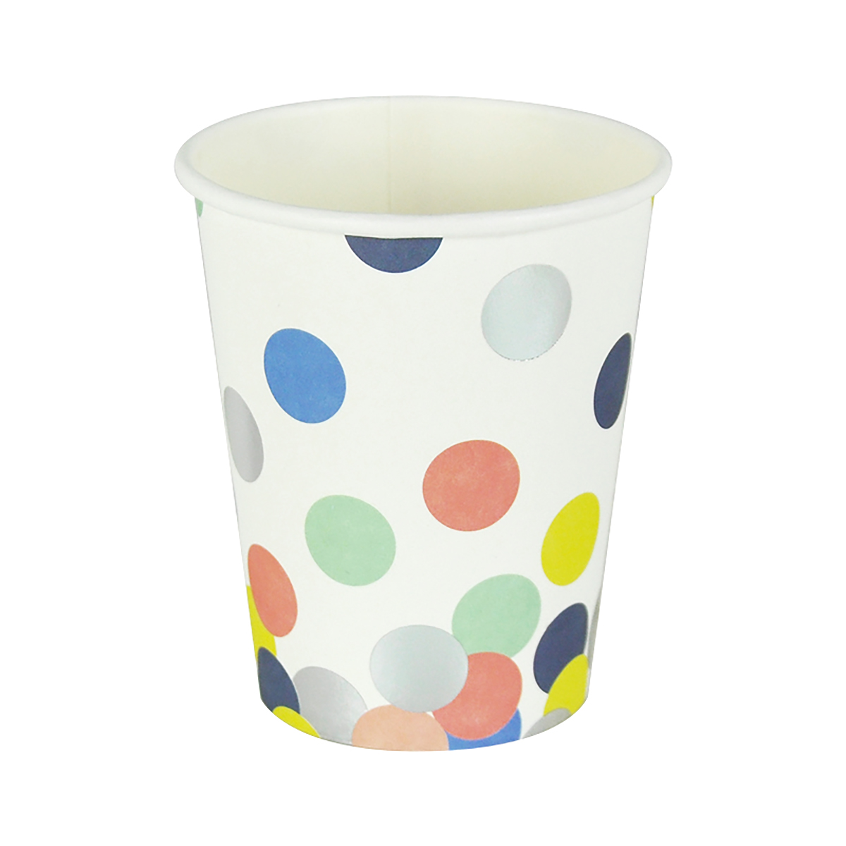 VASOS DOTS COLORES X8