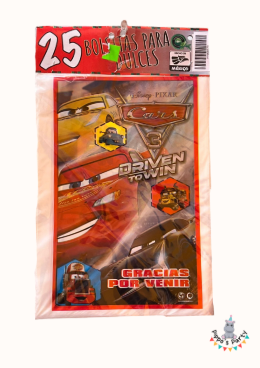 BOLSAS PARA DULCES CARS X25