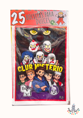 BOLSAS PARA DULCES CLUB MISTERIO X25