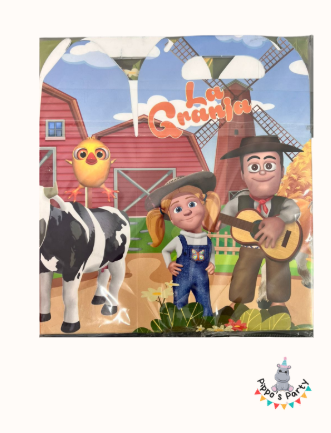 CAJA DE CARTÓN KIT INFANTIL LA GRANJA X10 