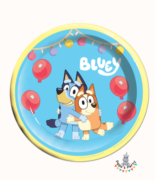 PLATO DE CARTÓN BLUEY X6