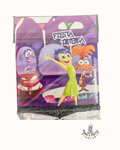 CAJA DE PAPEL PARA FIESTA INTENSAMENTE X10