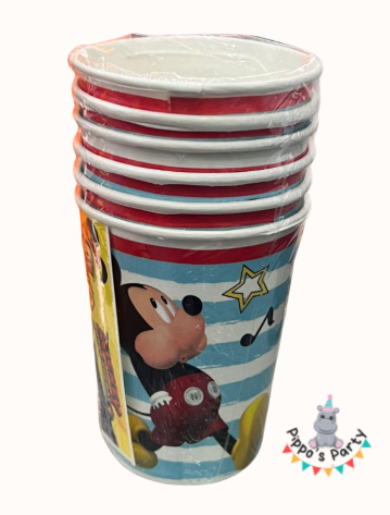 VASOS DE CARTÓN MICKEY MOUSE X6