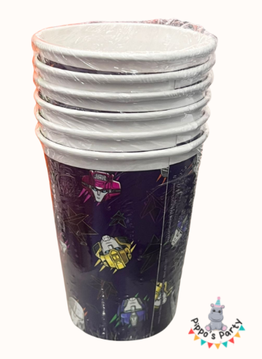 VASOS DE CARTÓN TRANSFORMERS X6