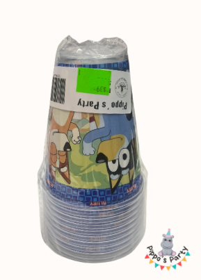 VASOS DE PLÁSTICO BLUEY X10