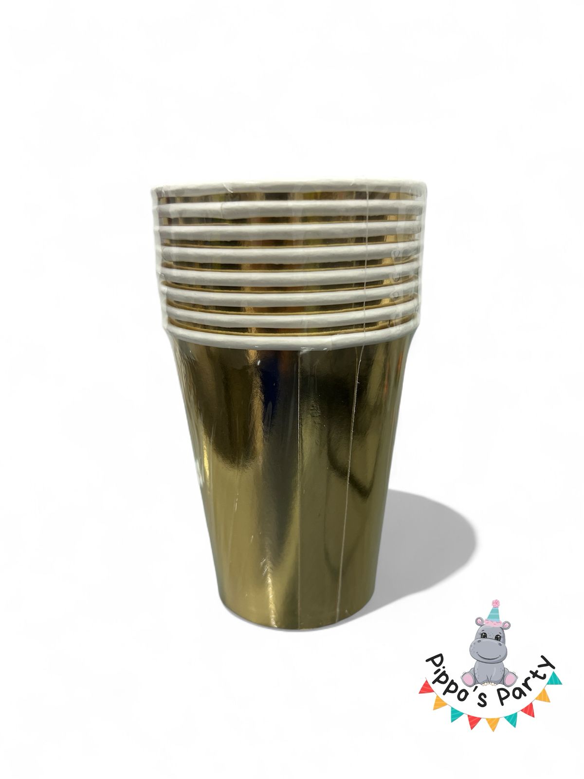 VASOS DORADOS FOIL X8