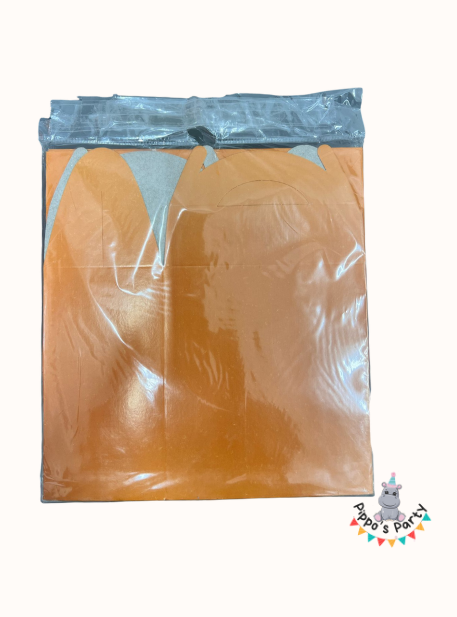 CAJA NARANJA DE PAPEL CARTÓN X10
