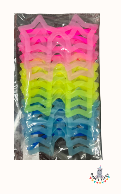 GAFAS ESTRELLAS DISTINTOS COLORES X12