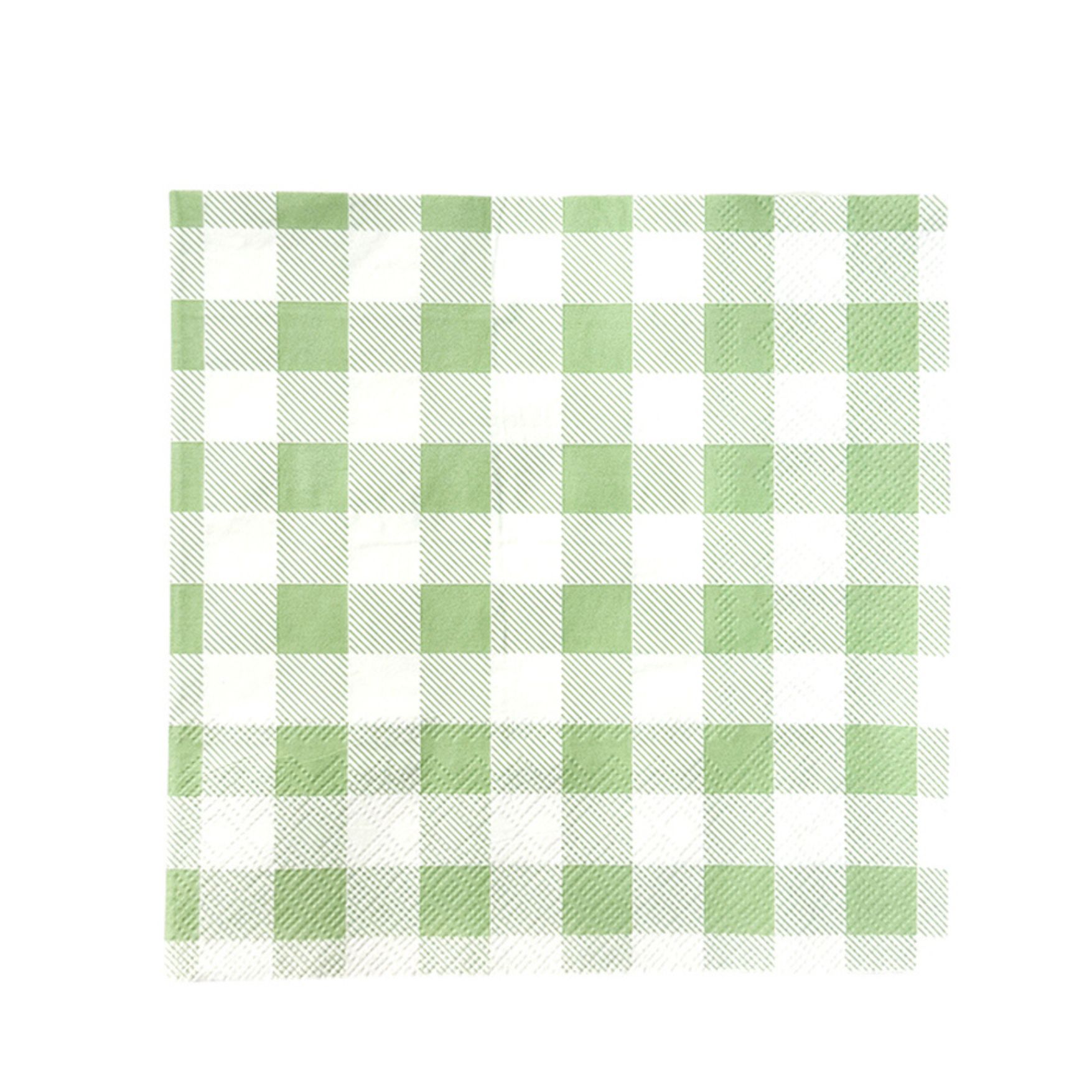 SERVILLETAS GINGHAM VERDE X25