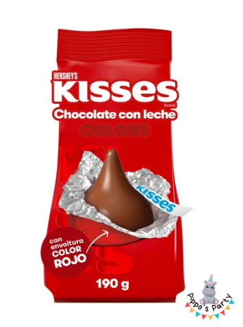 BOLSA KISSES CHOCOLATE CON LECHE COLORS 190g
