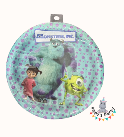 PLATOS DE CARTÓN MONSTER INC X10