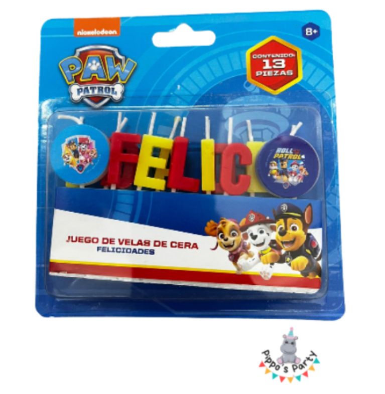 VELAS DE CERA FELICIDADES PARA NIÑO