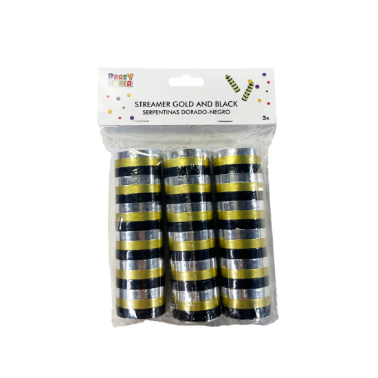 SERPENTINAS DORADO - NEGRO