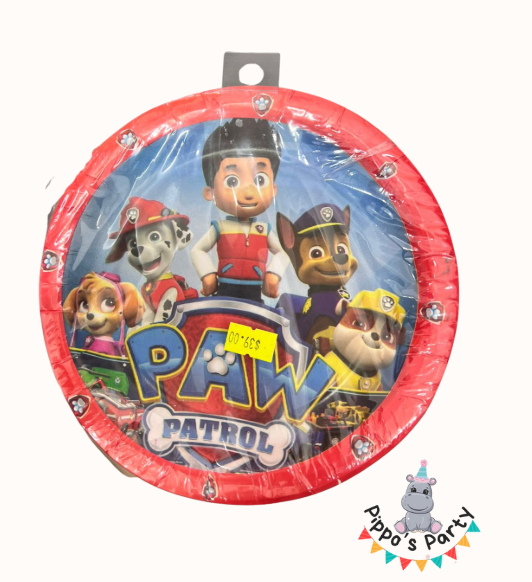 PLATOS DE CARTÓN PAW PATROL X10