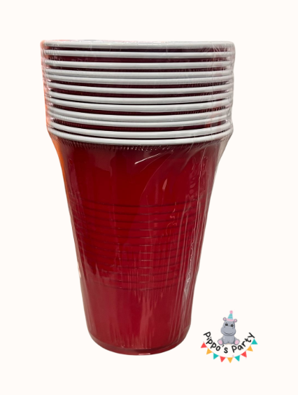 VASOS DE PLÁSTCO ROJO X10