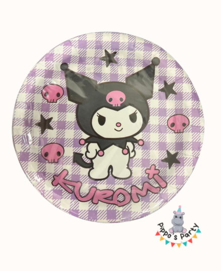 PLATOS DE CARTÓN KUROMI X10