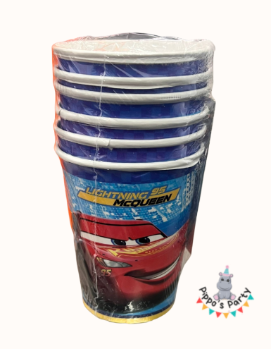 VASOS DE CARTÓN CARS X6