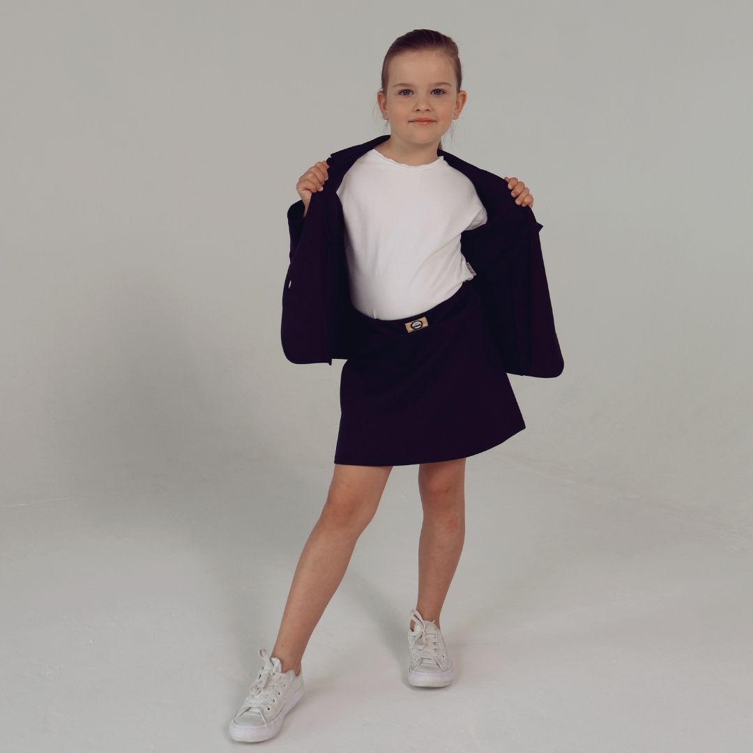 Mėlynas švarkas mergaitei