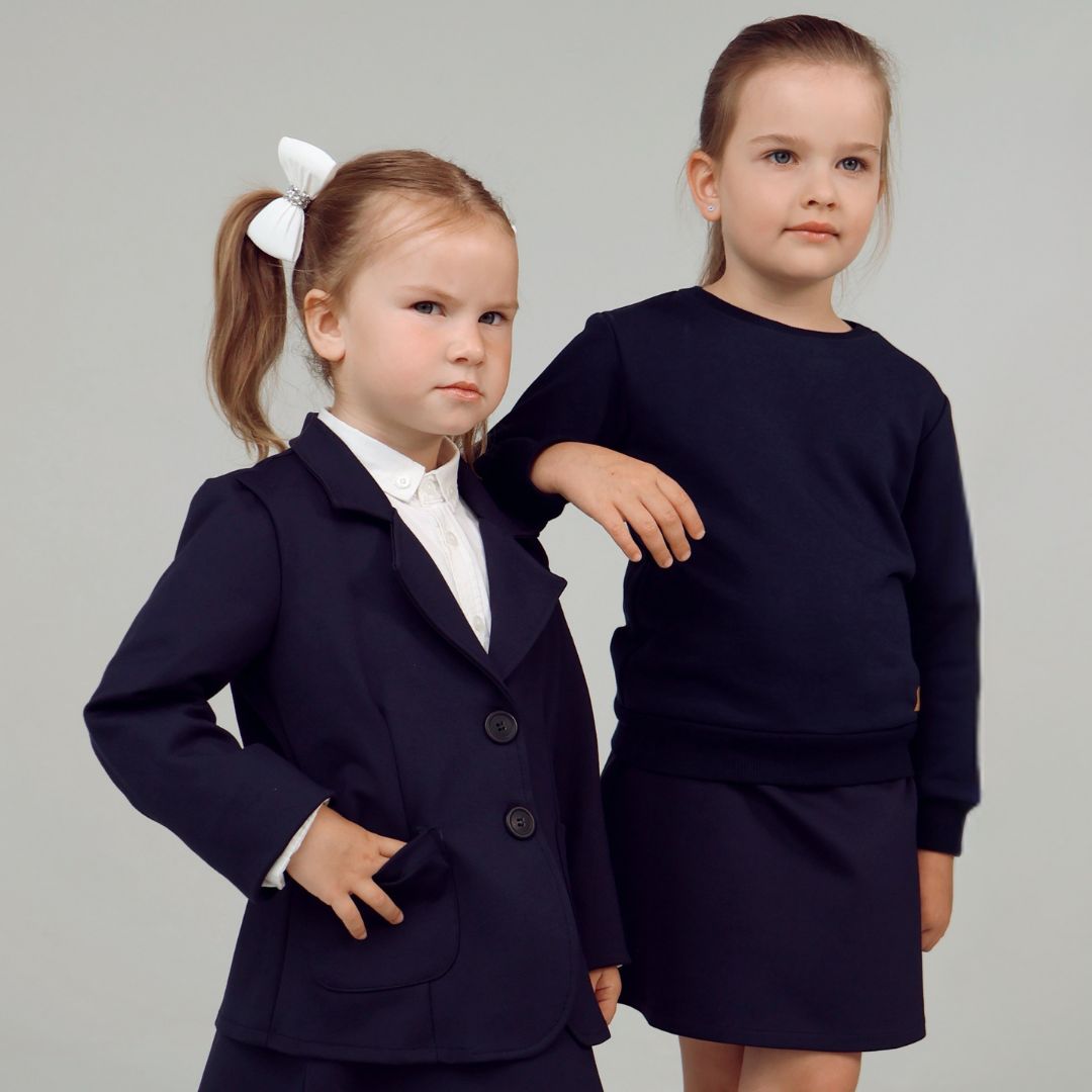 Mėlynas švarkas mergaitei