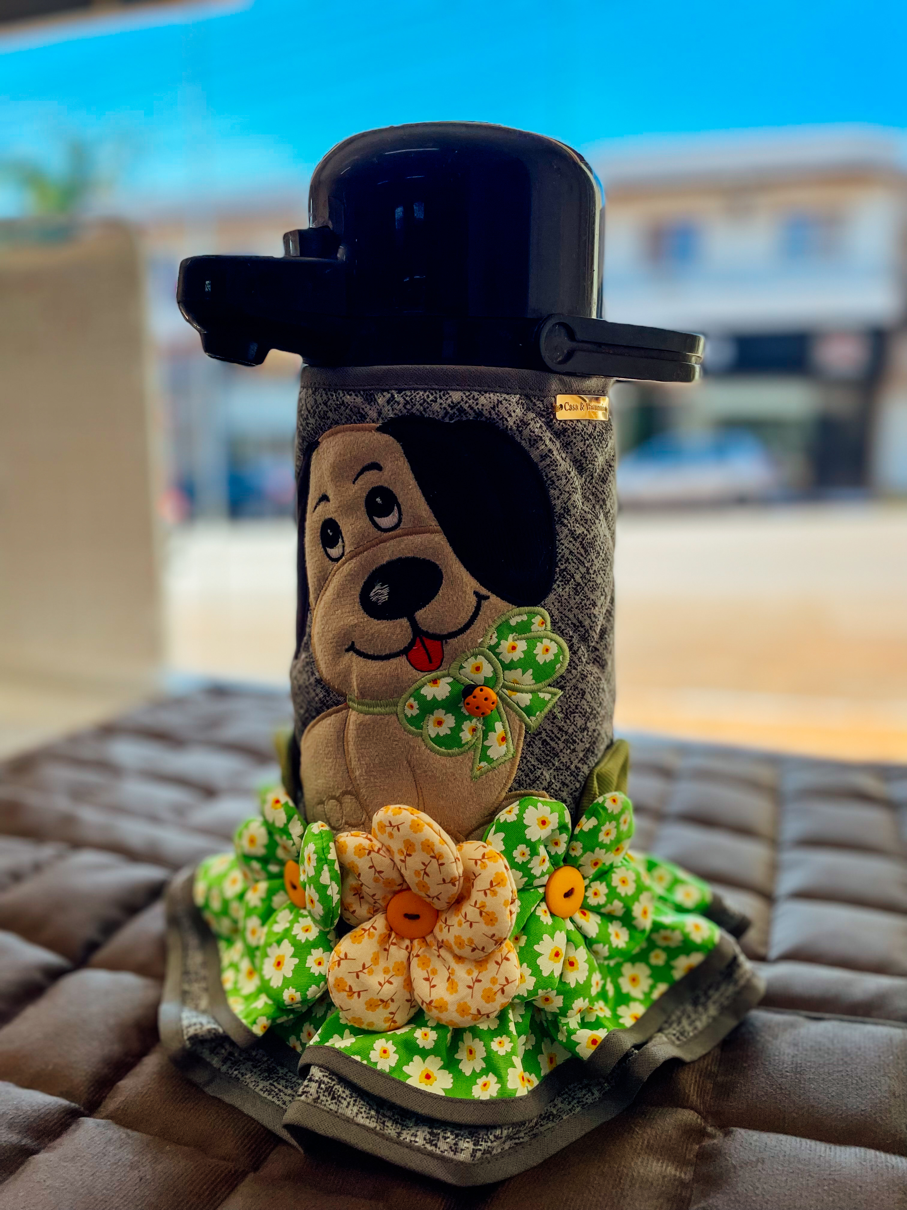 Capa para Térmica com Decoração de Cachorro