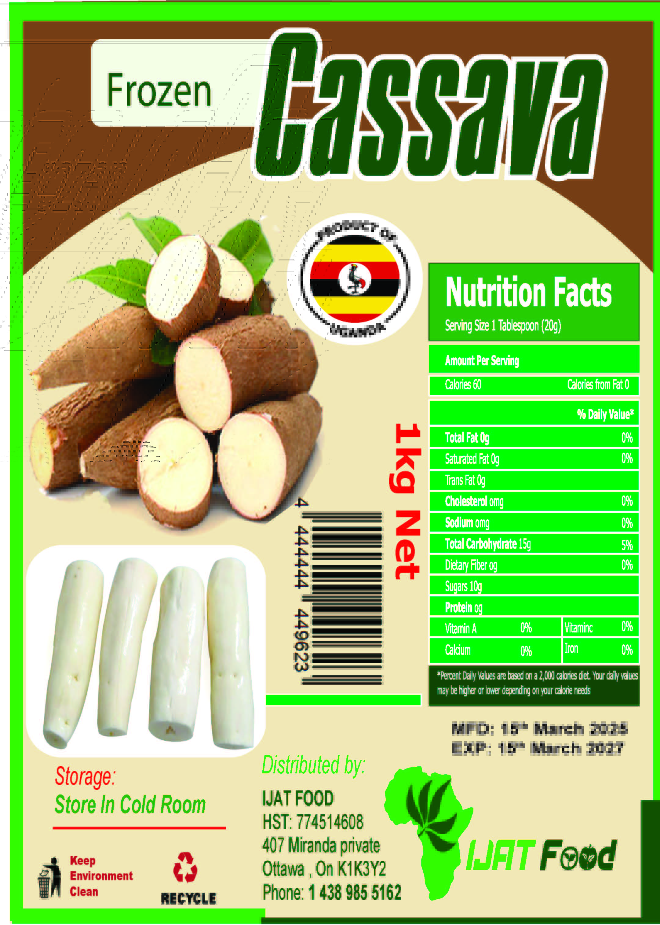 Frozen Cassava