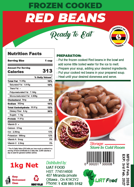 Frozen Cooked Red Beans