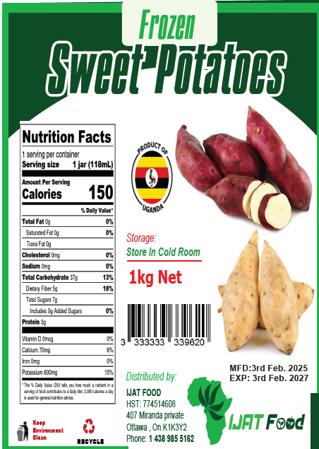 Frozen Sweet Potatoes
