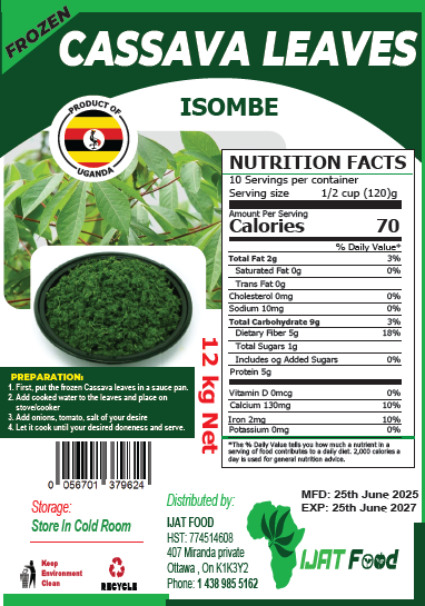 Frozen Cassava Leaves