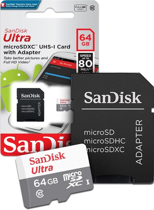 Cartão MicroSD SanDisk Ultra 64GB