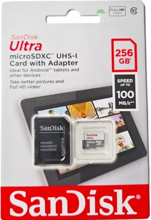 Cartão MicroSD SanDisk Ultra 256GB