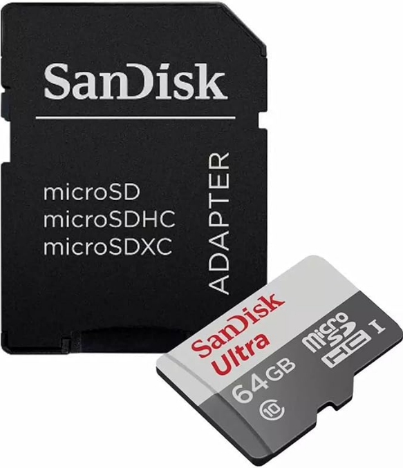 Cartão MicroSD SanDisk Ultra 64GB