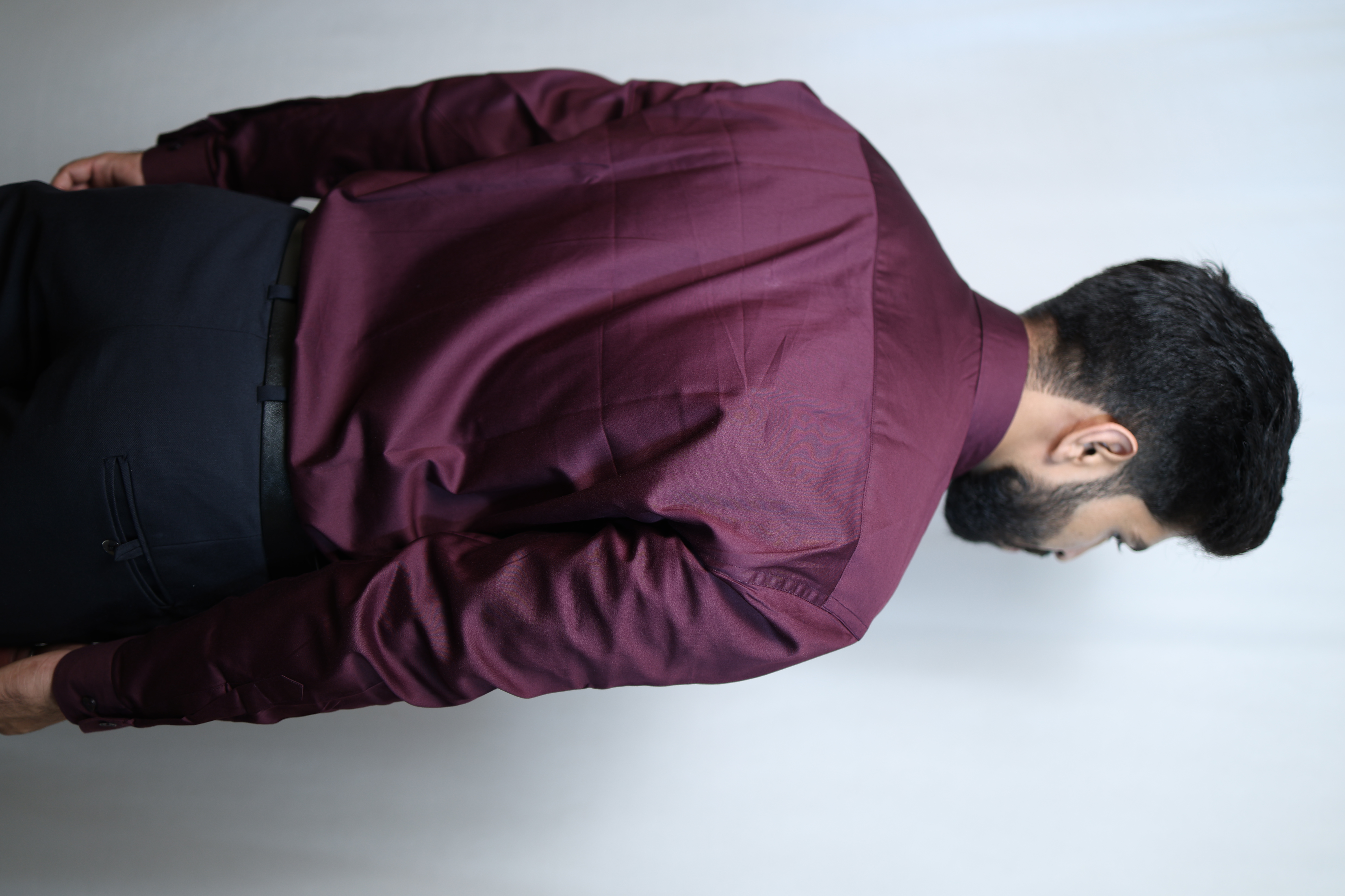 Men's Wine Premium Cotton Formal Shirt
