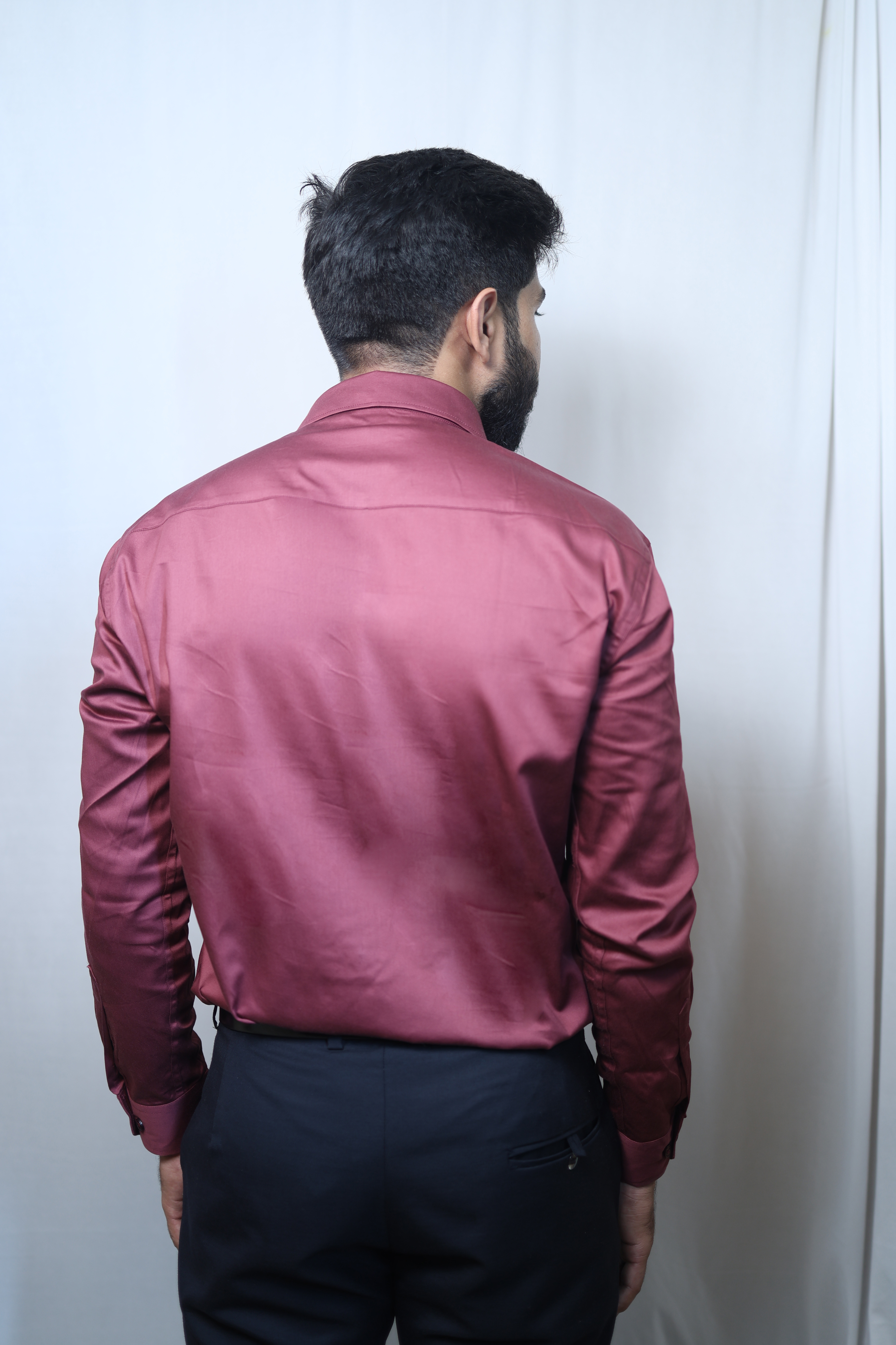 Men's Maroon Premium Cotton Formal Shirt