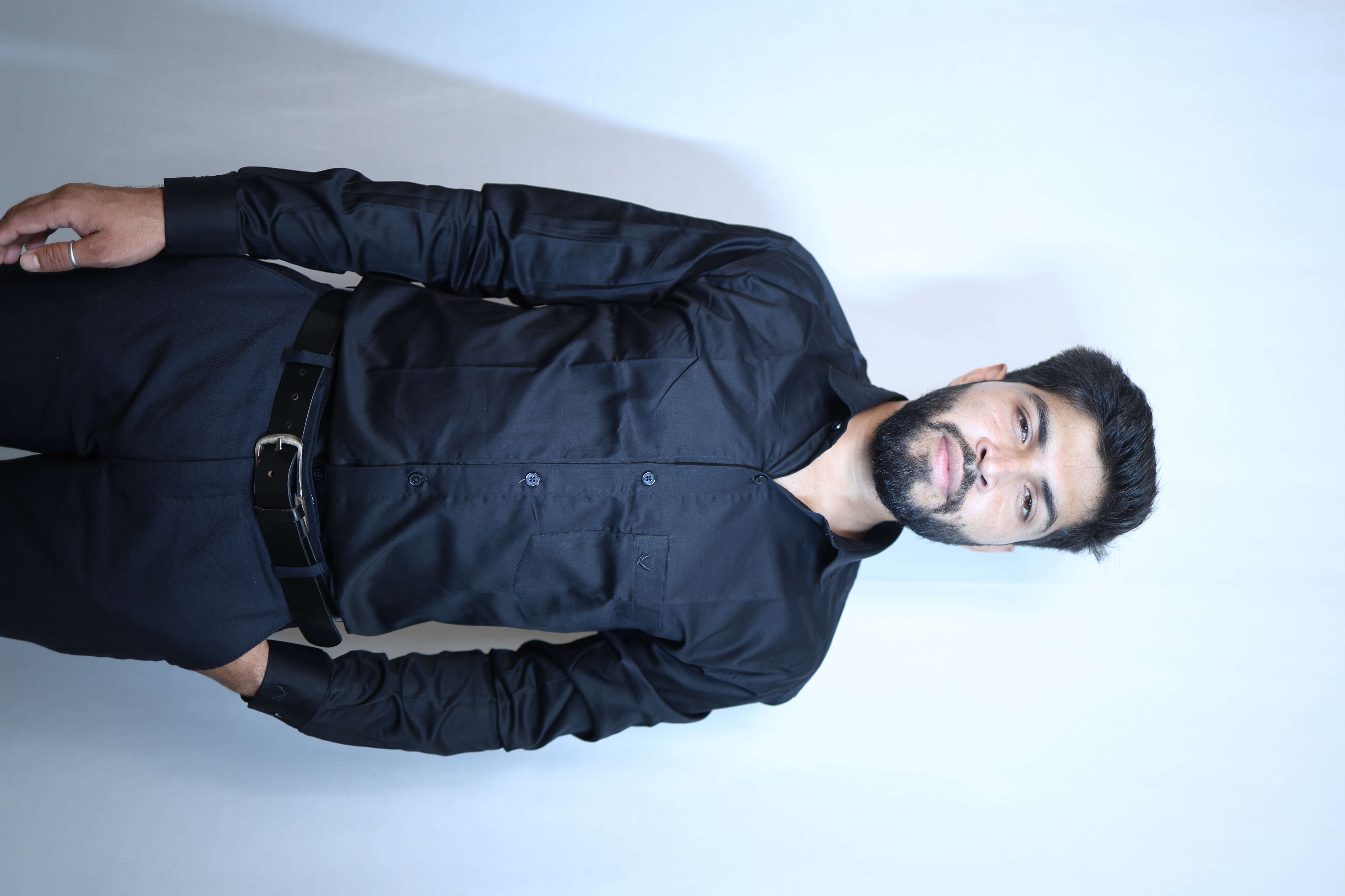  Men’s Black Premium Cotton Formal Shirt