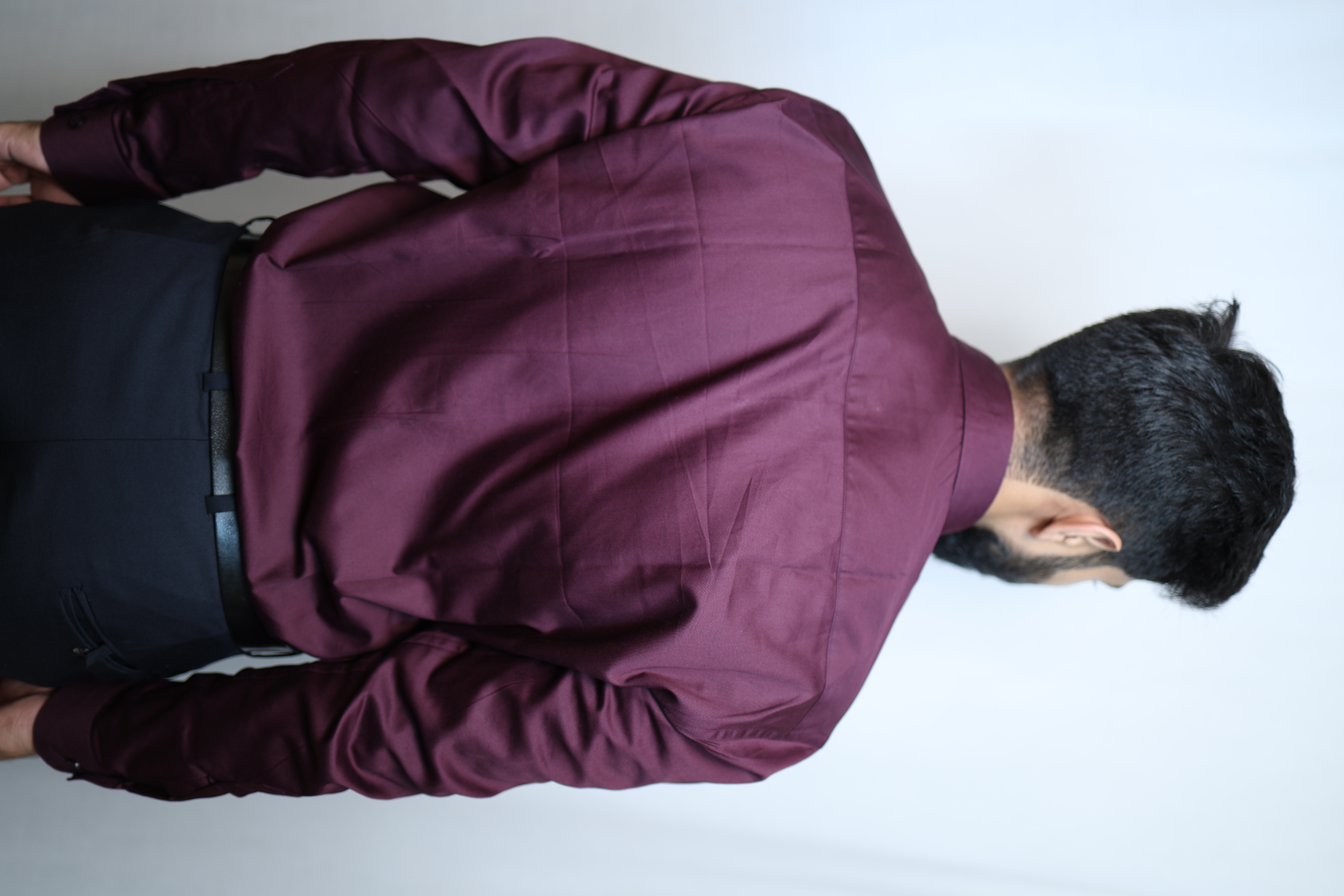 Men's Wine Premium Cotton Formal Shirt