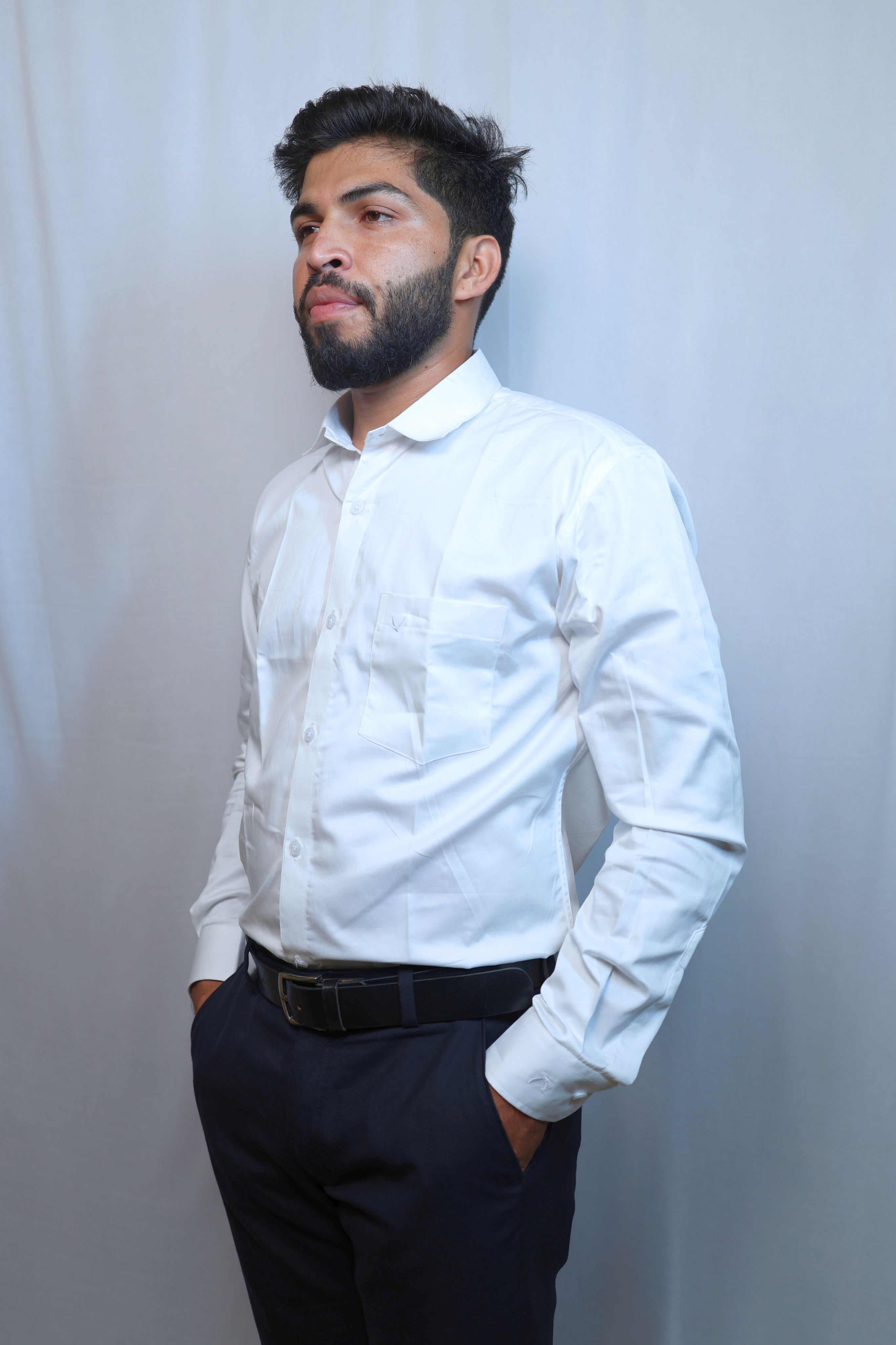 Men’s White Premium Cotton Formal Shirt