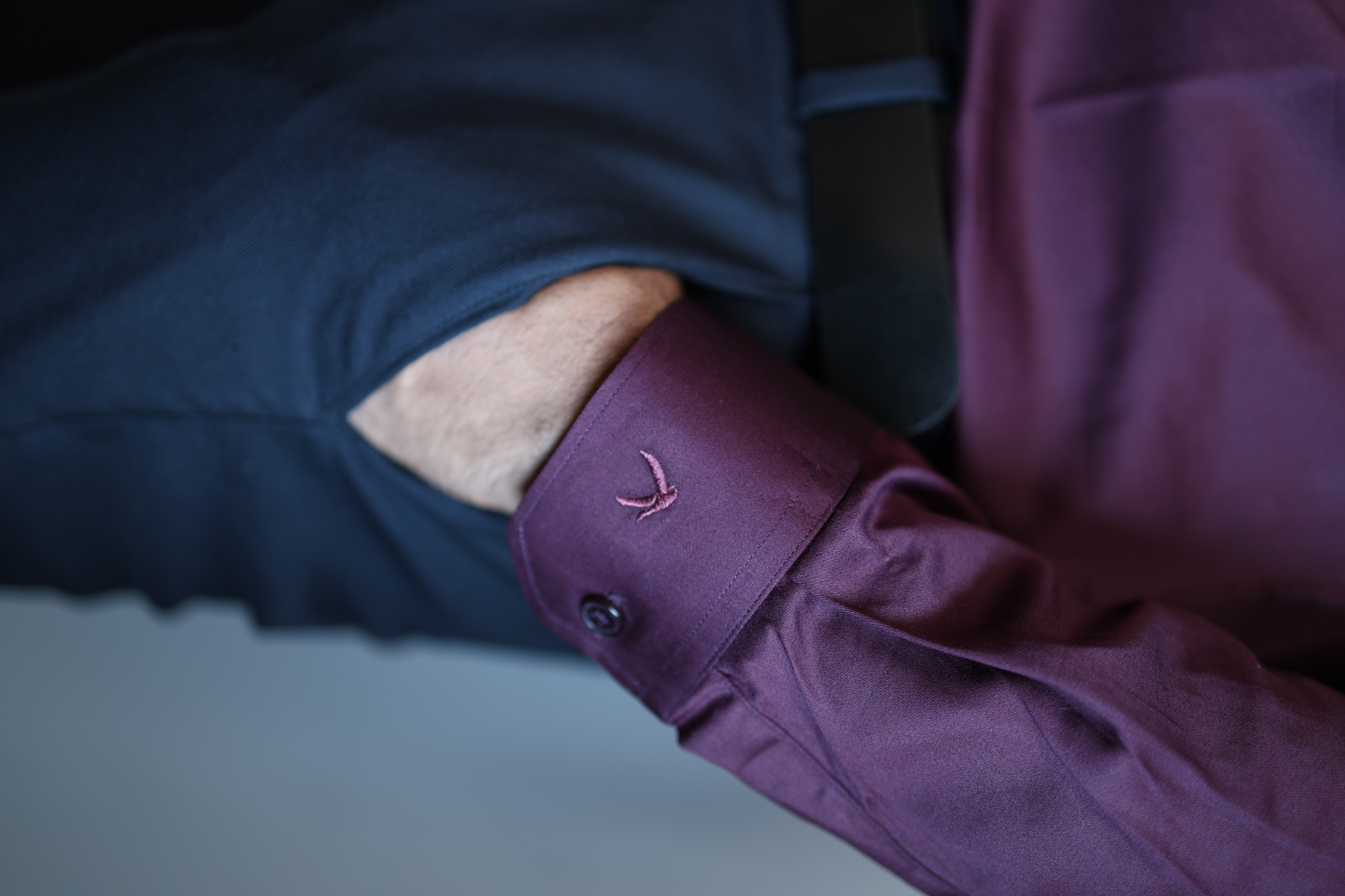 Men's Wine Premium Cotton Formal Shirt