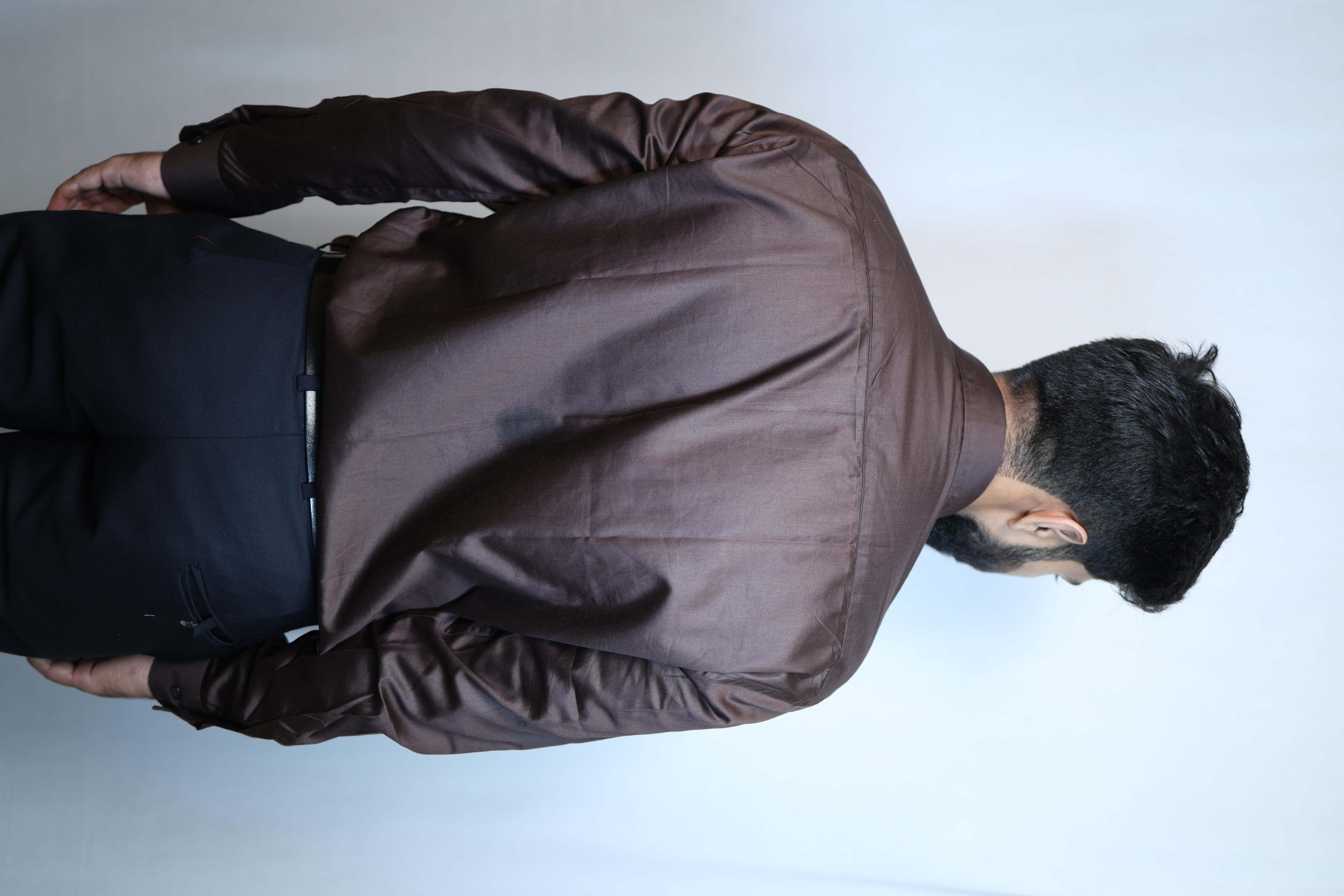 Men’s Brown Premium Cotton Formal Shirt