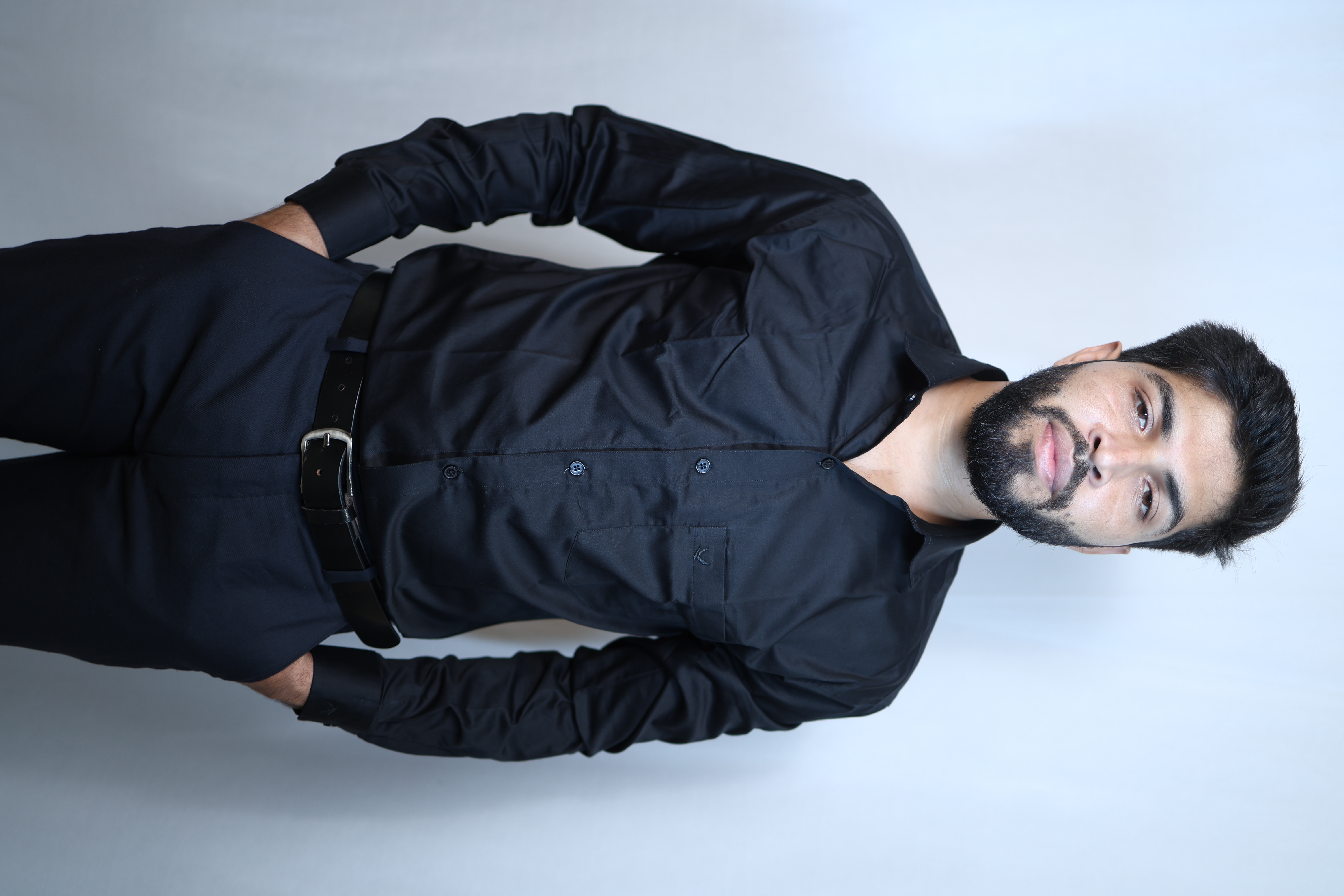  Men’s Black Premium Cotton Formal Shirt