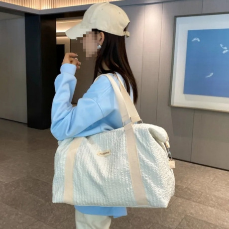 White Duffle Bag Branded Duffle Bags with Shoe Storage and Wet Pocket