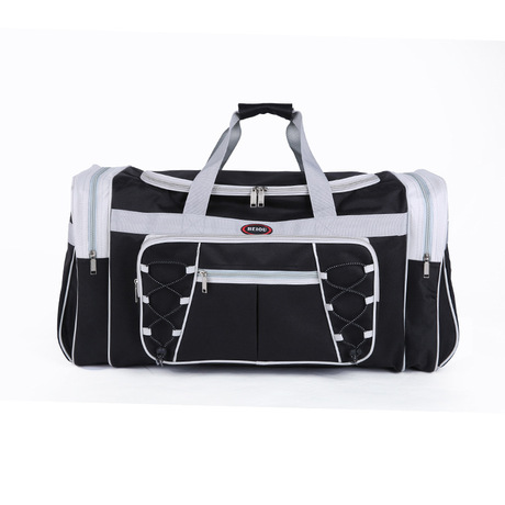 Black and Gray Sports Duffle Bag