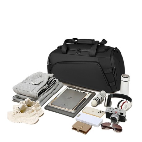 Black Travel Duffel Bag Factory-Direct Travel Duffle Bag with Custom Branding