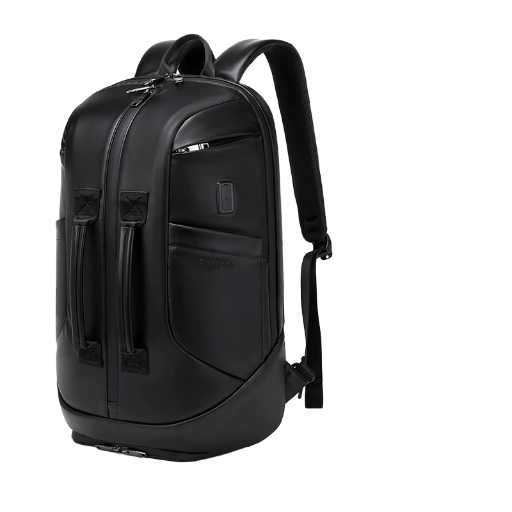 Black travel backpack Premium Travel Duffle Bag with Custom Zippers and Lining