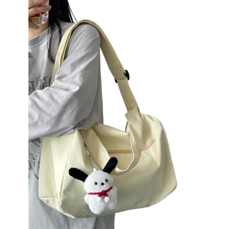 Cream Shoulder Bag Travel Duffle Bag with Compartments – OEM & ODM Support