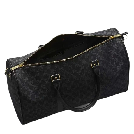 Black Designer Duffel Bag Breathable Mesh Gym Duffle Bag with Private Label