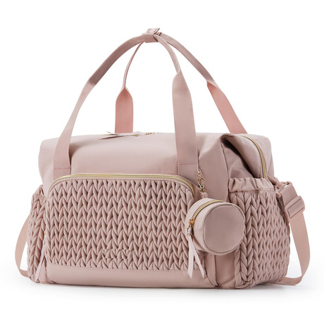 Quilted Pink Travel Duffel Bag