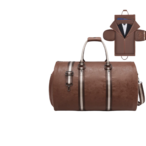 Classic Leather Travel Duffel Bag