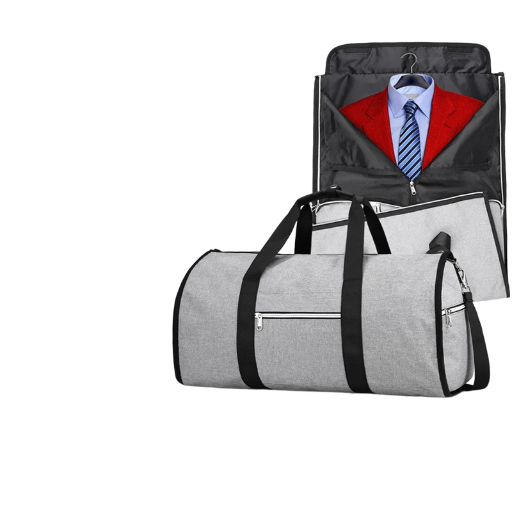 Gray Travel Garment Duffel Bag