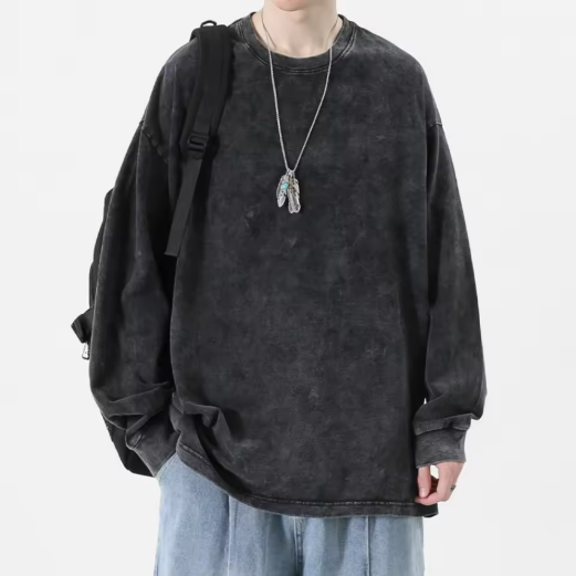 Vintage Black Oversized Sweatshirt